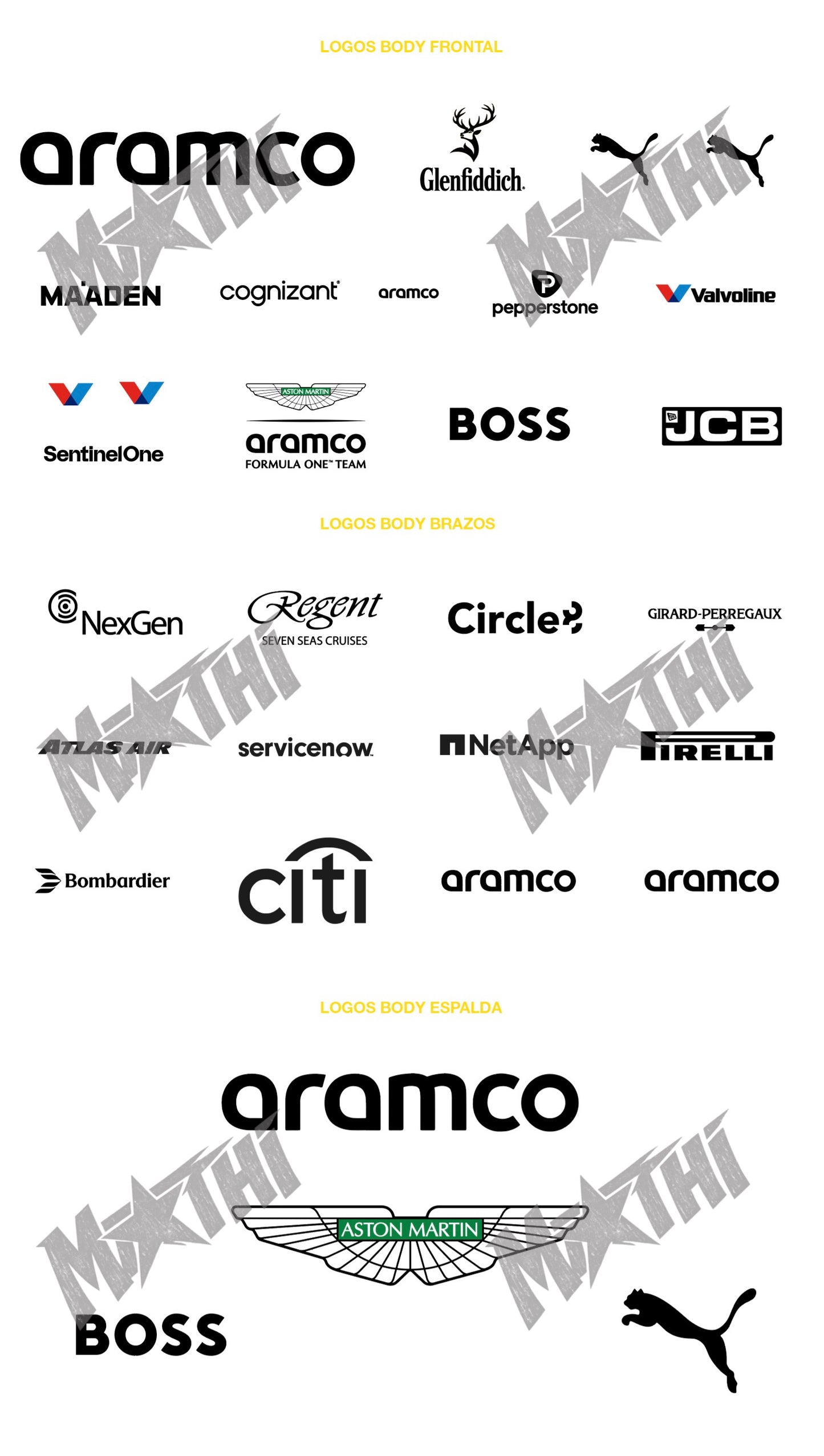 AM Style | Racing Costume Logos – BODY blanco | PDF