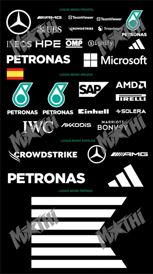 MCD Style | Racing Costume Logos – FULL PACK (BODY + MONO negros) | PDF