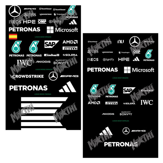 MCD Style | Racing Costume Logos – FULL PACK (BODY + MONO negros) | PDF