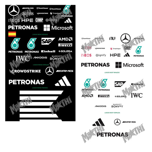MCD Style | Racing Costume Logos – FULL PACK (BODY blanco + MONO negro) | PDF