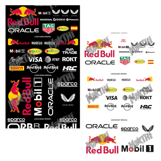 RB Style | Racing Costume Logos – FULL PACK (BODY blanco + MONO azul) | PDF