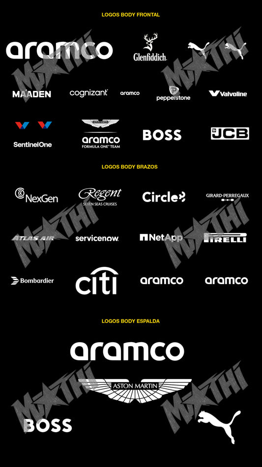 AM Style | Racing Costume Logos – FULL PACK (BODY negro + MONO verde) | PDF